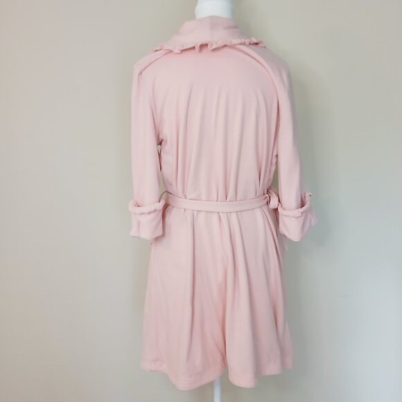 Juicy Couture Ruffled Embroidered Crest Bath Robe Size Large - Picture 3 of 7